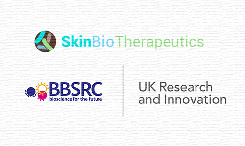 Logos of SkinBio Therapeutics and BBSRC