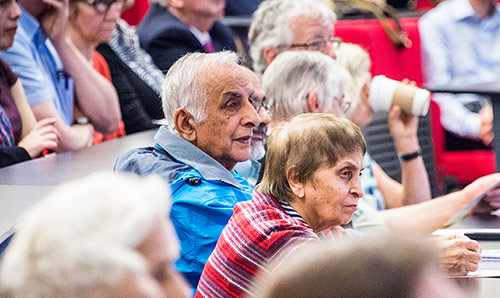 elderly people in a lecture